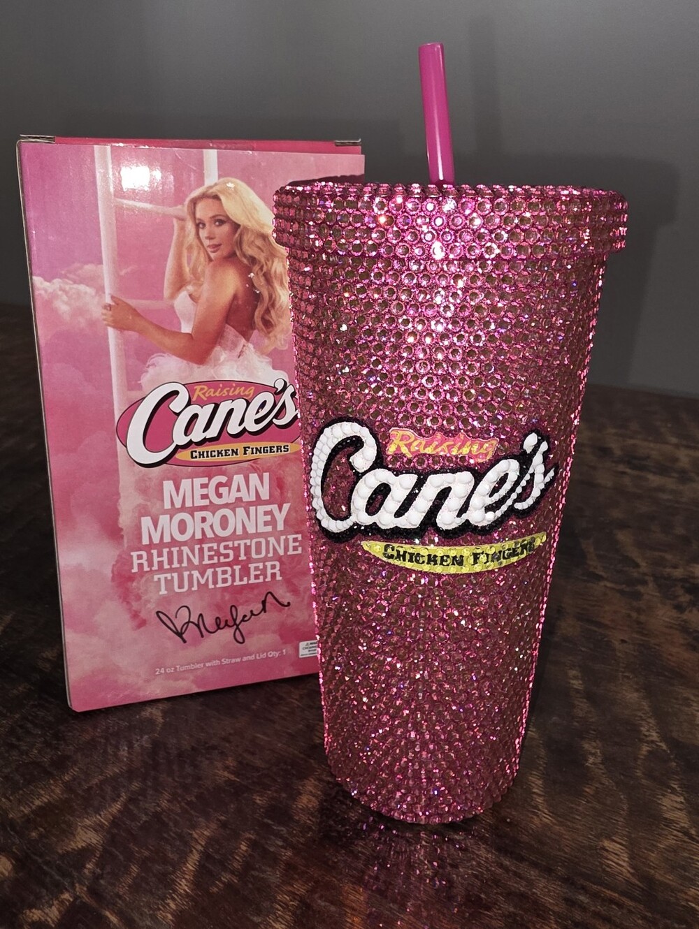 Megan Moroney x Raising Canes Pink Rhinestone Tumbler Limited Edition(3/3 Avail) - Picture 1 of 2